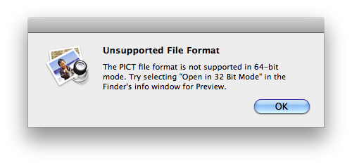 Unsupported File Format in Preview